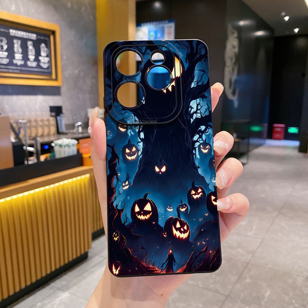 for Infinix Hot 40i 40 Pro Note 12 G96 Note 30 Hot 20 Play 20S 12i 30i 20i 10S 11 10 Play 11S 10i Smart 7 6 HD X6511 X657B X6512 Zero 30 5G Halloween Tree Full Protective Case Anti Drop Cover