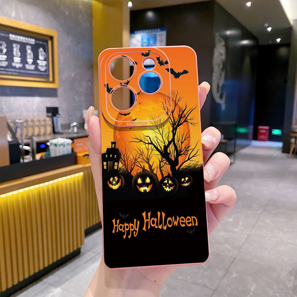 for Infinix Hot 40i 40 Pro Note 12 G96 Note 30 Hot 20 Play 20S 12i 30i 20i 10S 11 10 Play 11S 10i Smart 7 6 HD X6511 X657B X6512 Zero 30 5G Halloween Tree Full Protective Case Anti Drop Cover