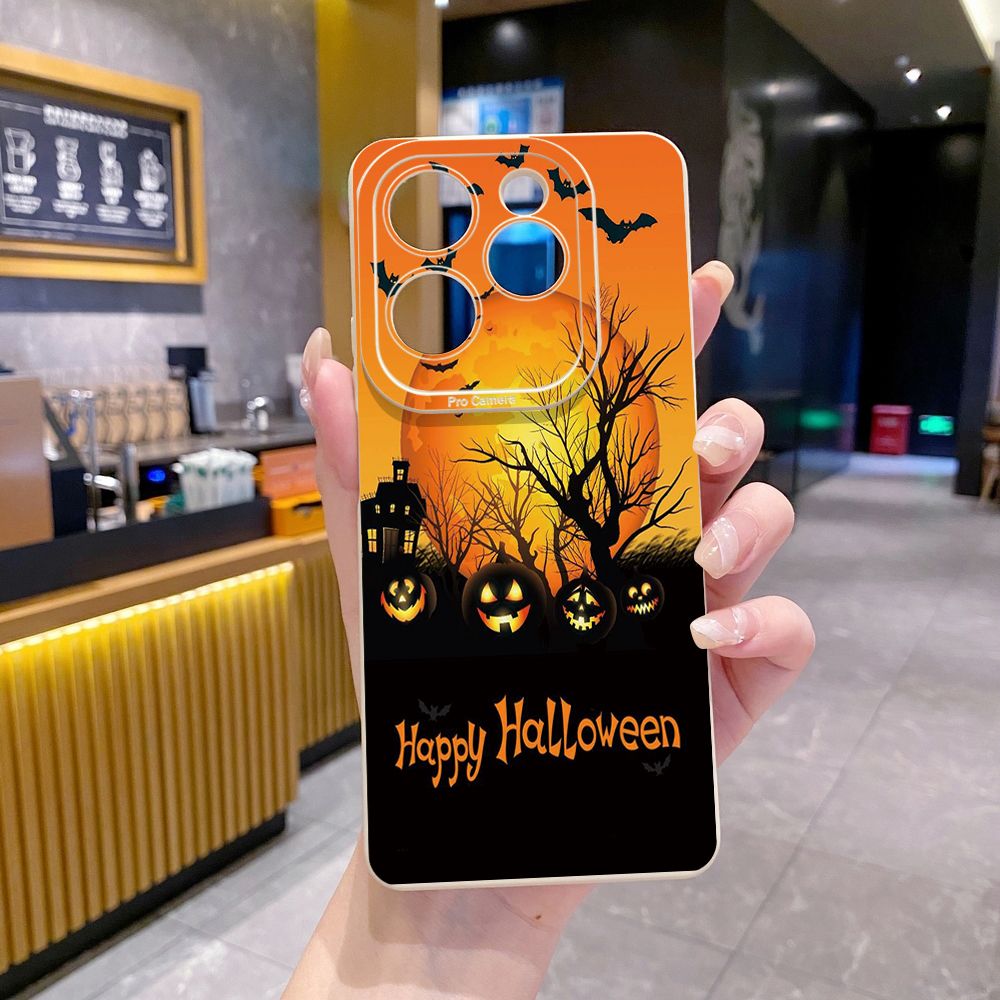 for Infinix Hot 40i 40 Pro Note 12 G96 Note 30 Hot 20 Play 20S 12i 30i 20i 10S 11 10 Play 11S 10i Smart 7 6 HD X6511 X657B X6512 Zero 30 5G Halloween Tree Full Protective Case Anti Drop Cover