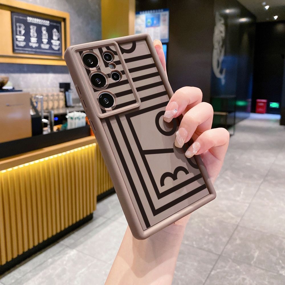 for Samsung Galaxy S24 S23 Ultra S22 Plus S21 FE S20 Retro Plaid String Full Protective Phone Case Anti Drop Cover