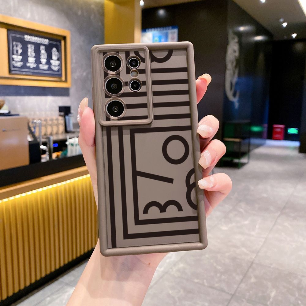 for Samsung Galaxy S24 S23 Ultra S22 Plus S21 FE S20 Retro Plaid String Full Protective Phone Case Anti Drop Cover