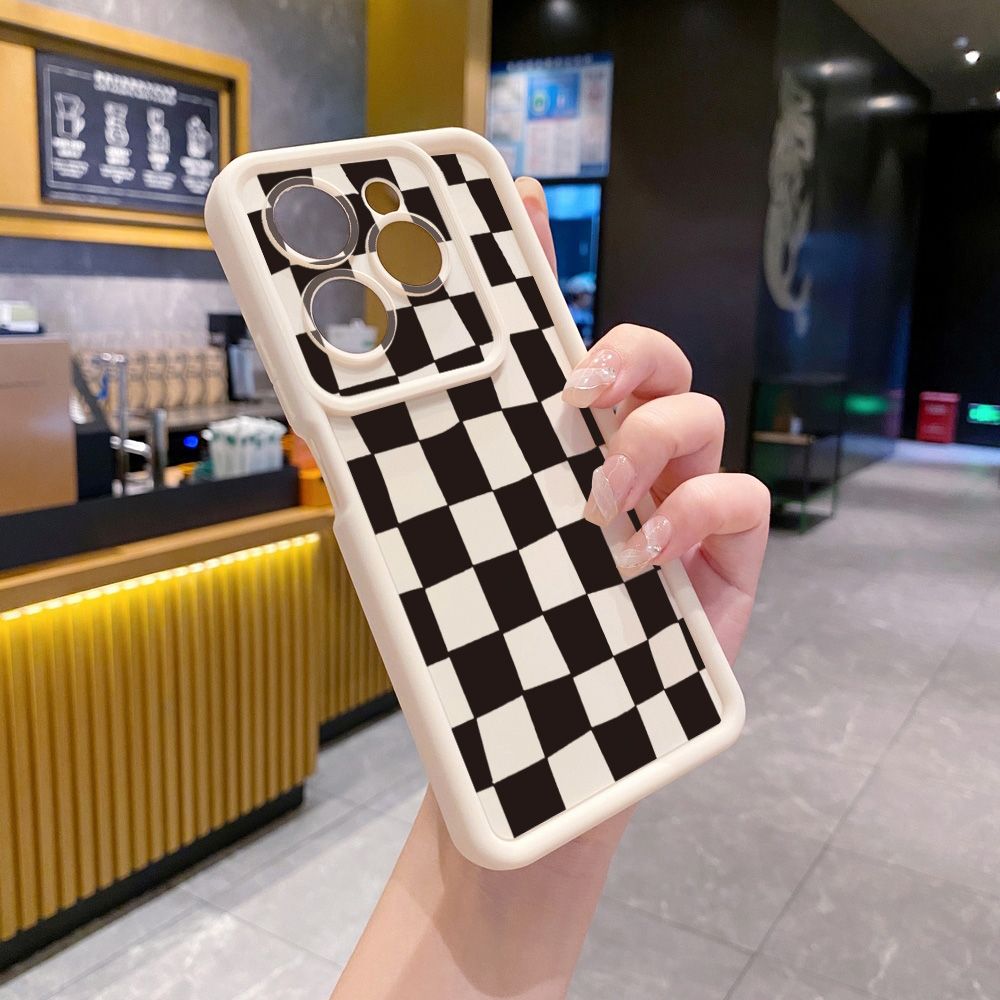 for Infinix Hot 40i 40 Pro 30 Play Note 30 Smart 8 Retro Plaid String Full Protective Phone Case Anti Drop Cover