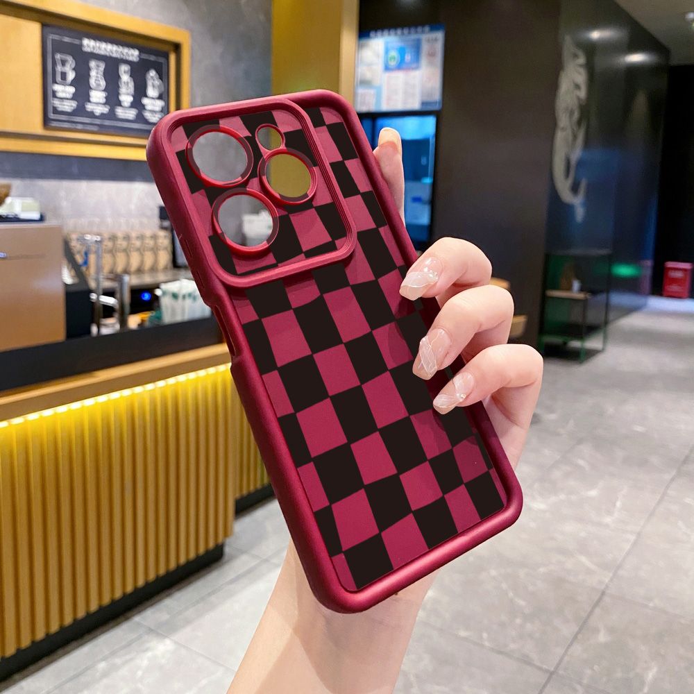 for Infinix Hot 40i 40 Pro 30 Play Note 30 Smart 8 Retro Plaid String Full Protective Phone Case Anti Drop Cover