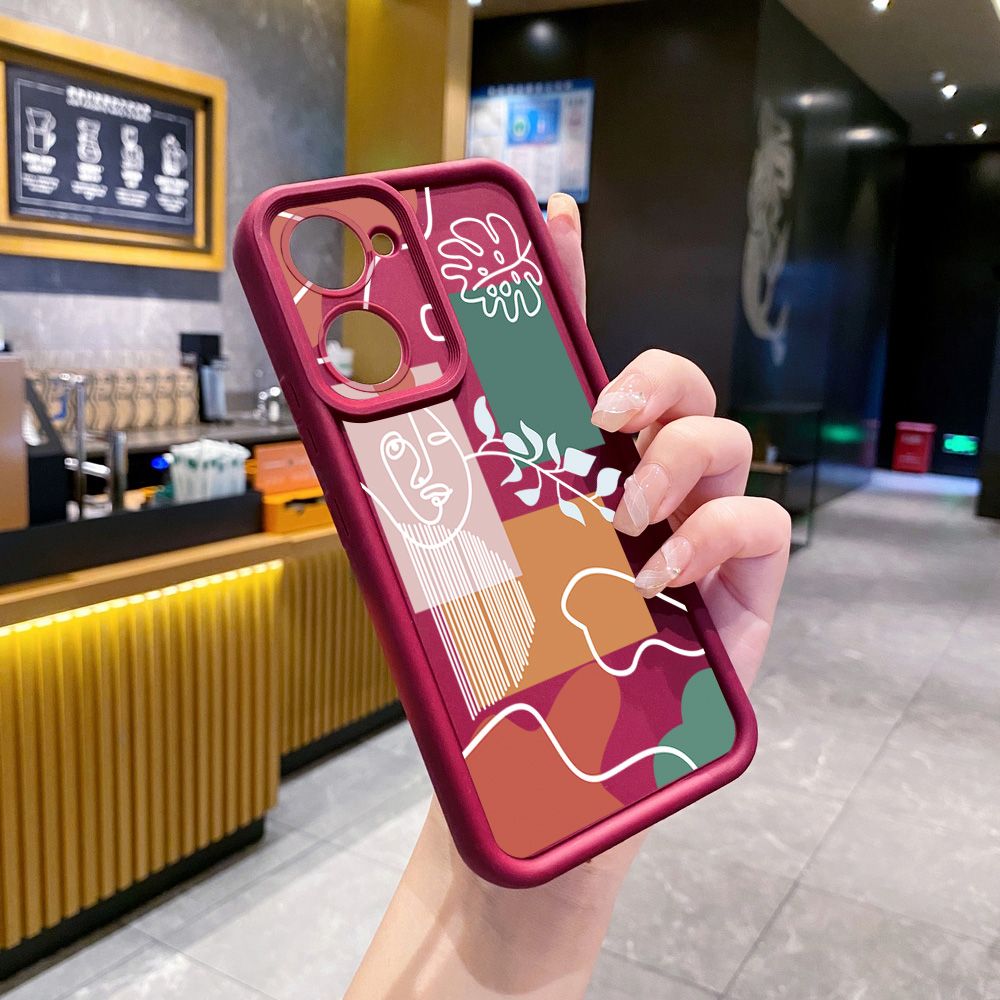 for VIVO Y17S Y27 T1X Y02S Y21S Y02 Y33S Y12S Y18 Y38 Retro Woman Drawing Full Protective Phone Case Anti Drop Cover
