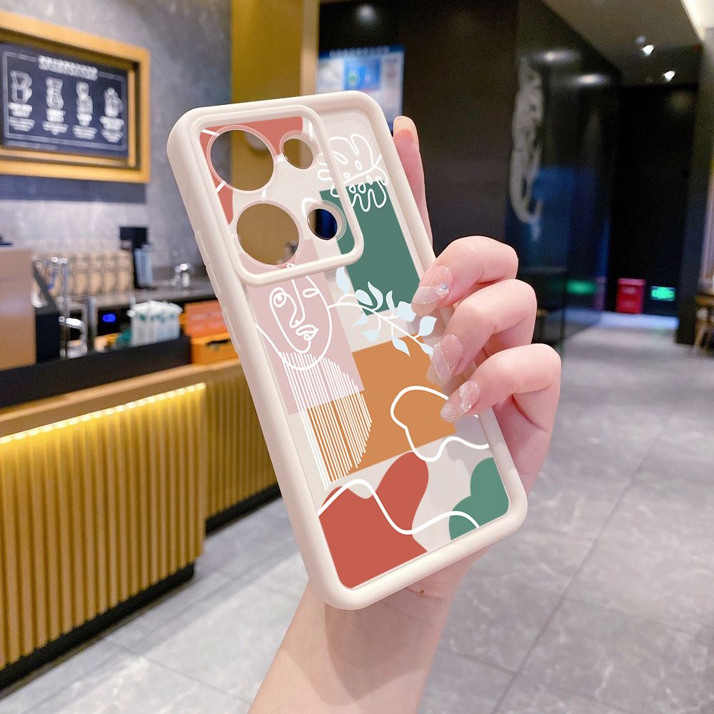 for Xiaomi Redmi Note 13 Pro 5G 12S 4G 12 Turbo 11S 13C 12C Retro Woman Drawing Full Protective Phone Case Anti Drop Cover