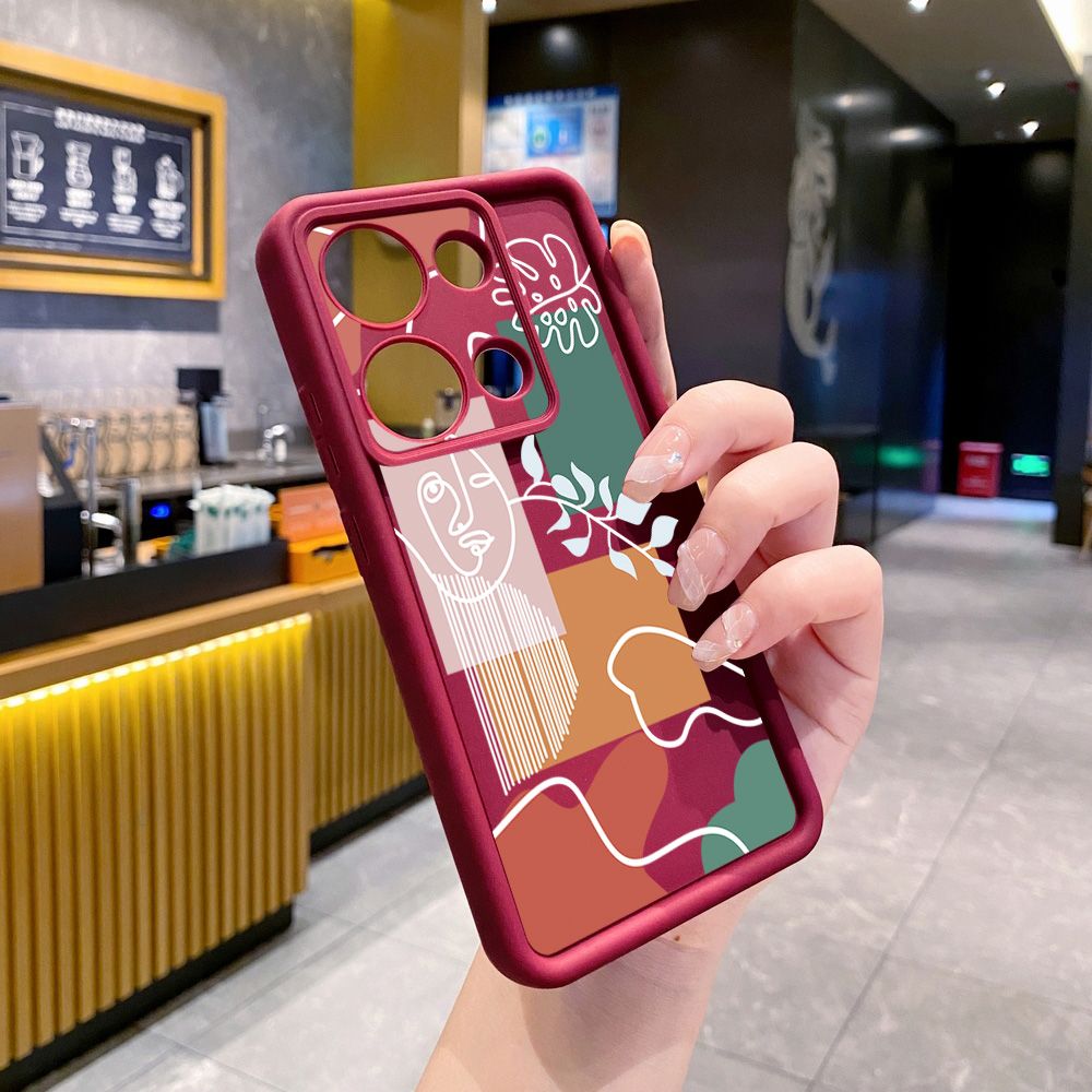 for Xiaomi Redmi Note 13 Pro 5G 12S 4G 12 Turbo 11S 13C 12C Retro Woman Drawing Full Protective Phone Case Anti Drop Cover