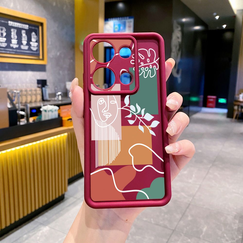 for Xiaomi Redmi Note 13 Pro 5G 12S 4G 12 Turbo 11S 13C 12C Retro Woman Drawing Full Protective Phone Case Anti Drop Cover