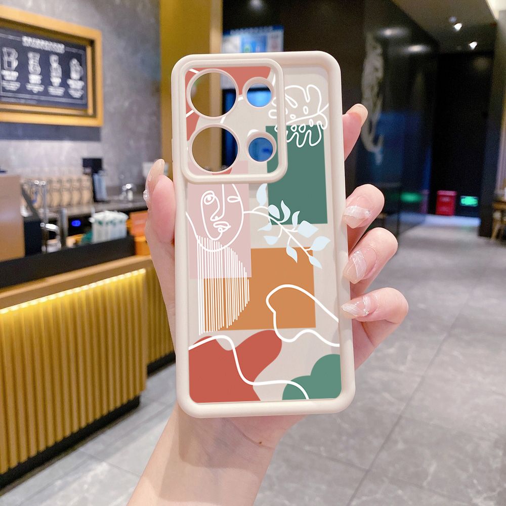 for Xiaomi Redmi Note 13 Pro 5G 12S 4G 12 Turbo 11S 13C 12C Retro Woman Drawing Full Protective Phone Case Anti Drop Cover