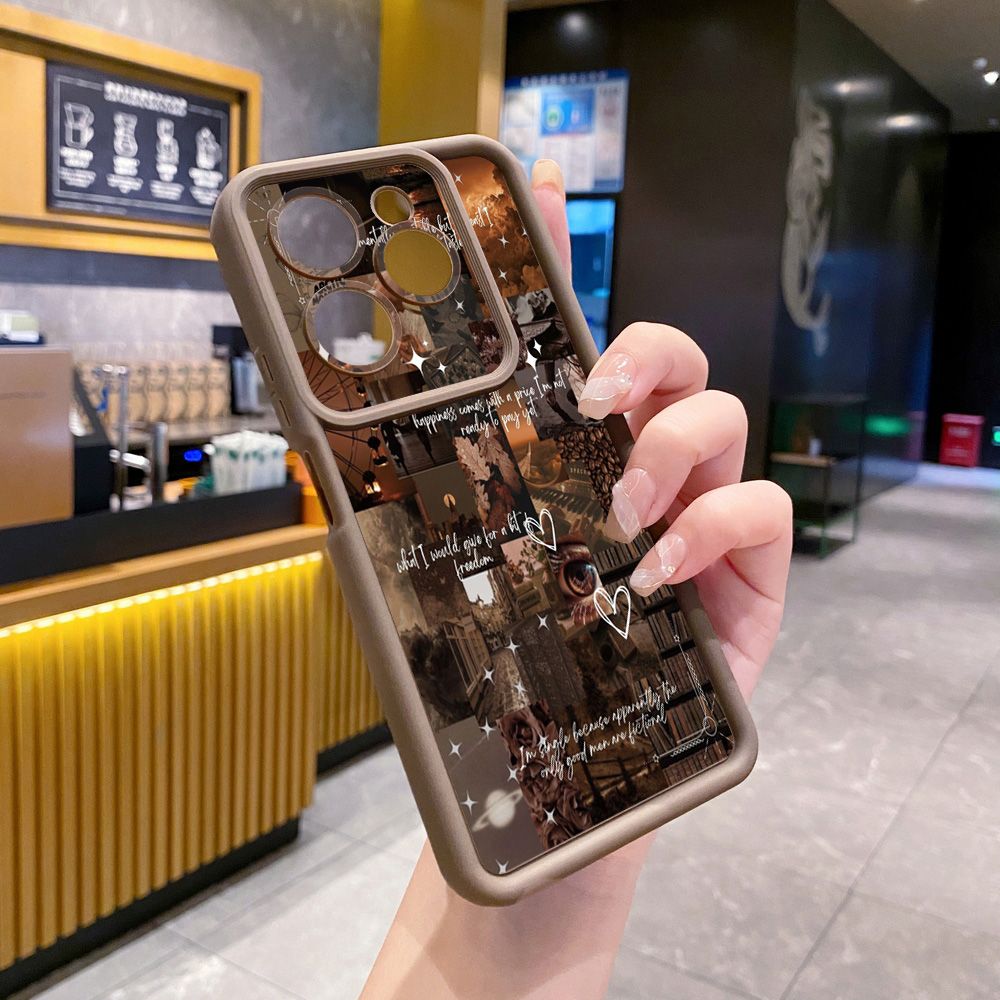 for Infinix Hot 40i 40 Pro 30 Play Note 30 Smart 8 Vintage Flower Art Town Butterfly Full Protective Phone Case Anti Drop Cover