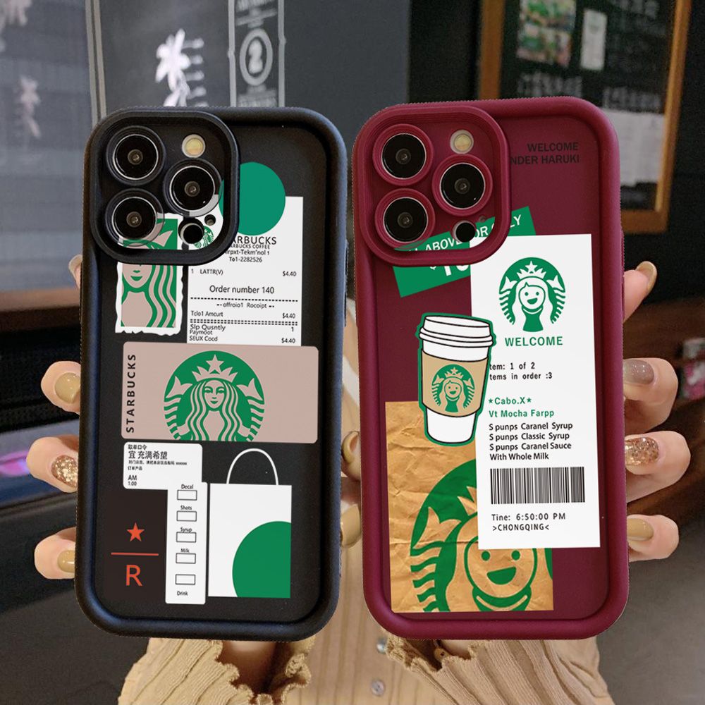 for Samsung Galaxy S24 S23 Ultra S22 Plus S21 FE S20 Fashion Starbucks Full Protective Phone Case Anti Drop Cover