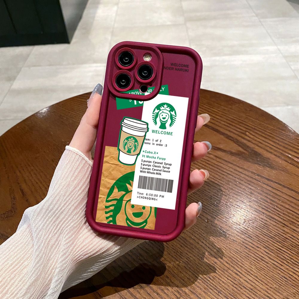 for Samsung Galaxy S24 S23 Ultra S22 Plus S21 FE S20 Fashion Starbucks Full Protective Phone Case Anti Drop Cover