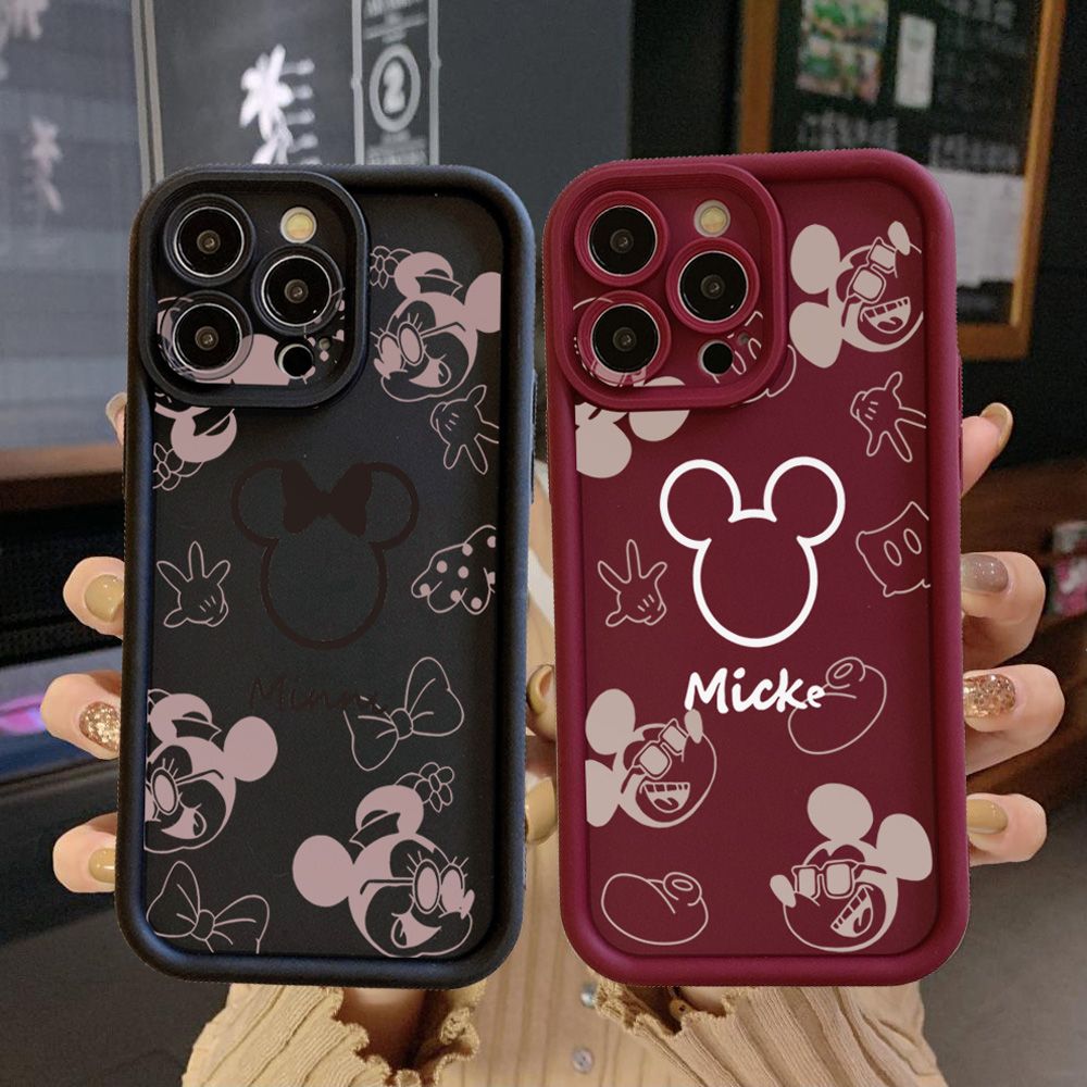 for OPPO A60 A18 A38 A17 A16 A57 A77 4G A59 A98 A78 A58 5G Fashion Drawing Mickey Minne Mouse Full Protective Phone Case Anti Drop Cover