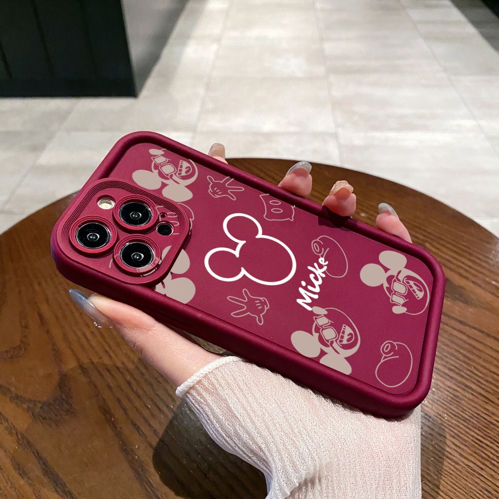 for OPPO A60 A18 A38 A17 A16 A57 A77 4G A59 A98 A78 A58 5G Fashion Drawing Mickey Minne Mouse Full Protective Phone Case Anti Drop Cover
