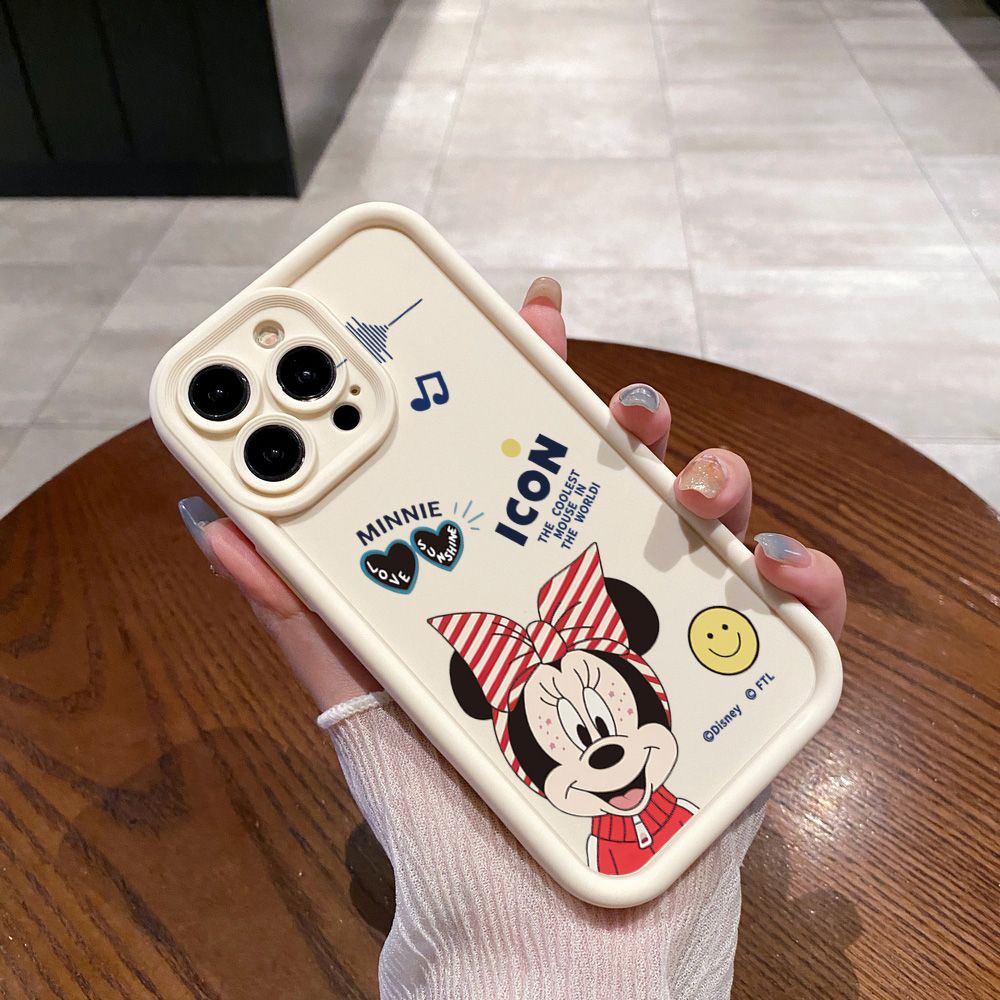 for Samsung Galaxy S24 S23 Ultra S22 Plus S21 FE S20 Couple Cute Sweet Mickey Minne Mouse Full Protective Phone Case Anti Drop Cover