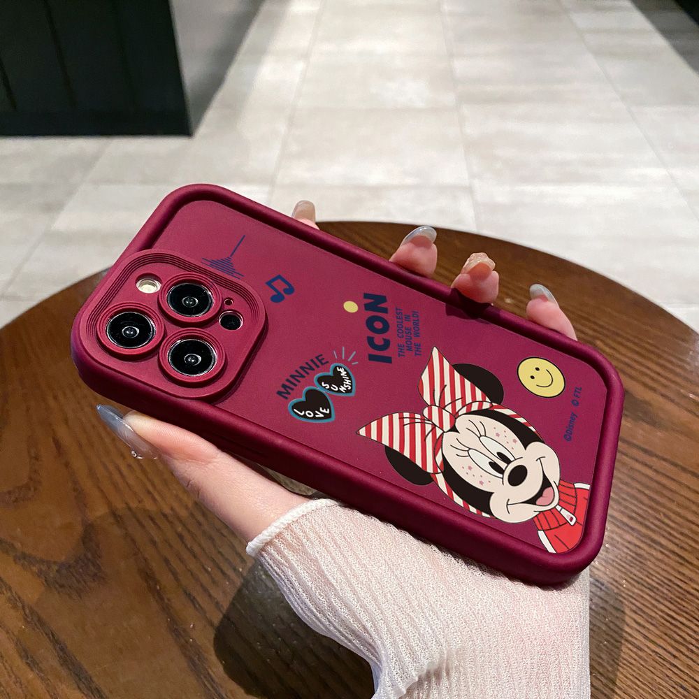 for Samsung Galaxy S24 S23 Ultra S22 Plus S21 FE S20 Couple Cute Sweet Mickey Minne Mouse Full Protective Phone Case Anti Drop Cover