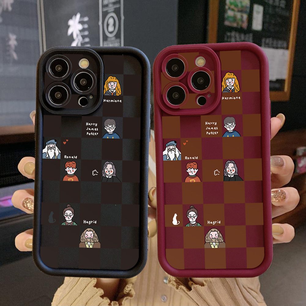 for Samsung Galaxy S24 S23 Ultra S22 Plus S21 FE S20 Harry Potter Plaid Full Protective Phone Case Anti Drop Cover