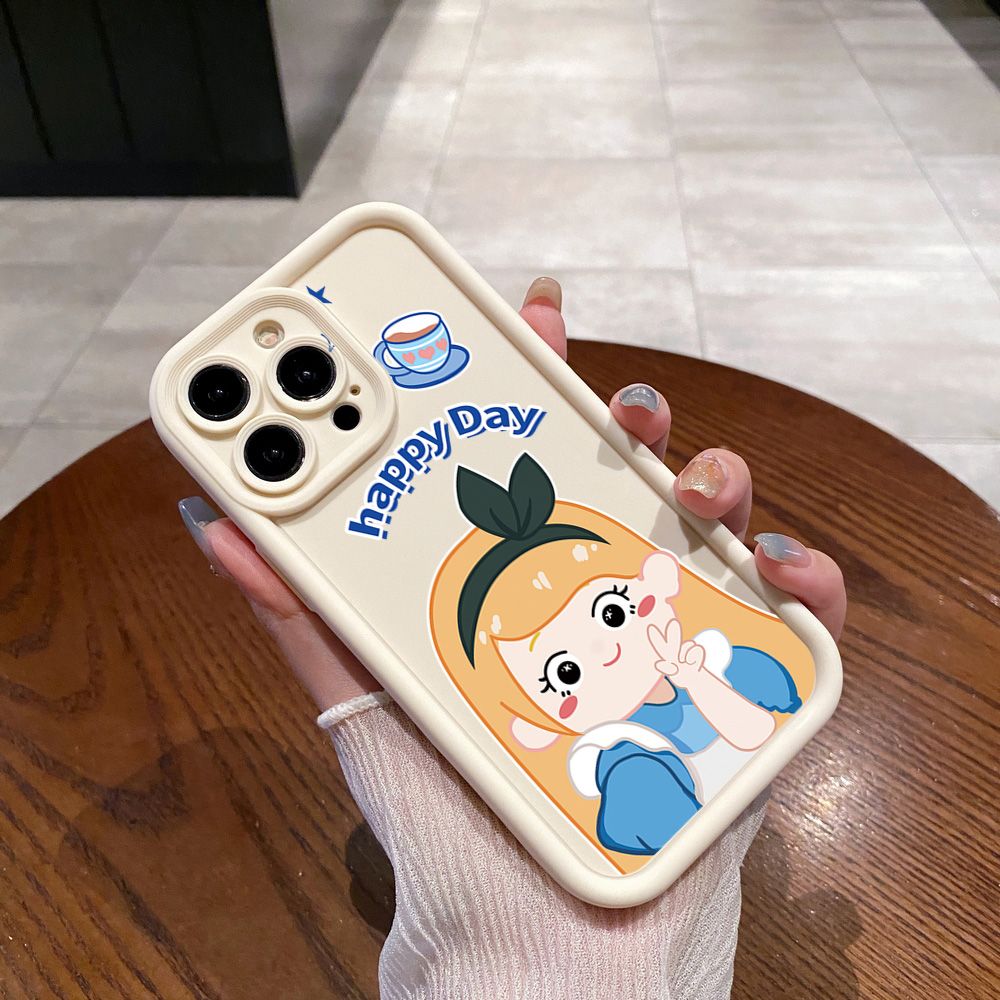 for iPhone 15 Pro Max 14 Plus 13 12 11 XR 8 7 SE 2022 XS Snow White Full Protective Phone Case Anti Drop Cover