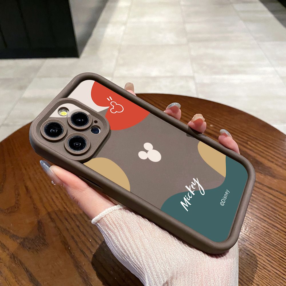 for Realme C67 C53 C51 Note 50 C21Y C25Y C33 C30 C35 9i Morandi Couple Mickey Minnie Full Protective Phone Case Anti Drop Cover