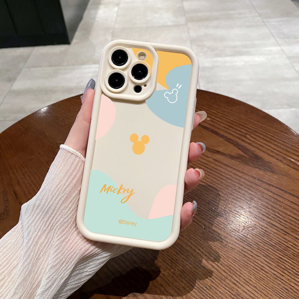 for Realme C67 C53 C51 Note 50 C21Y C25Y C33 C30 C35 9i Morandi Couple Mickey Minnie Full Protective Phone Case Anti Drop Cover