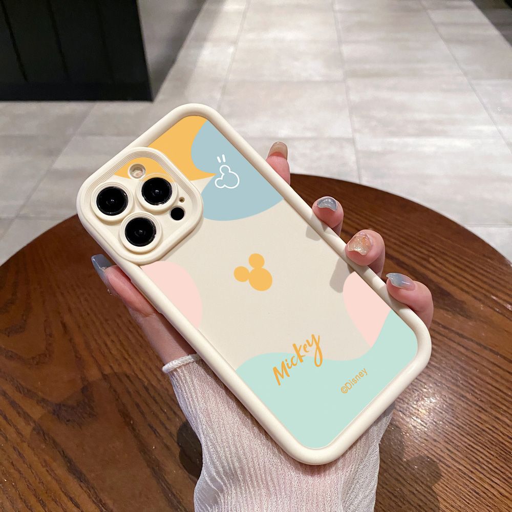 for Realme C67 C53 C51 Note 50 C21Y C25Y C33 C30 C35 9i Morandi Couple Mickey Minnie Full Protective Phone Case Anti Drop Cover