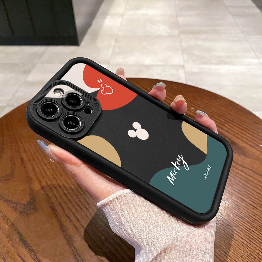 for Realme C67 C53 C51 Note 50 C21Y C25Y C33 C30 C35 9i Morandi Couple Mickey Minnie Full Protective Phone Case Anti Drop Cover