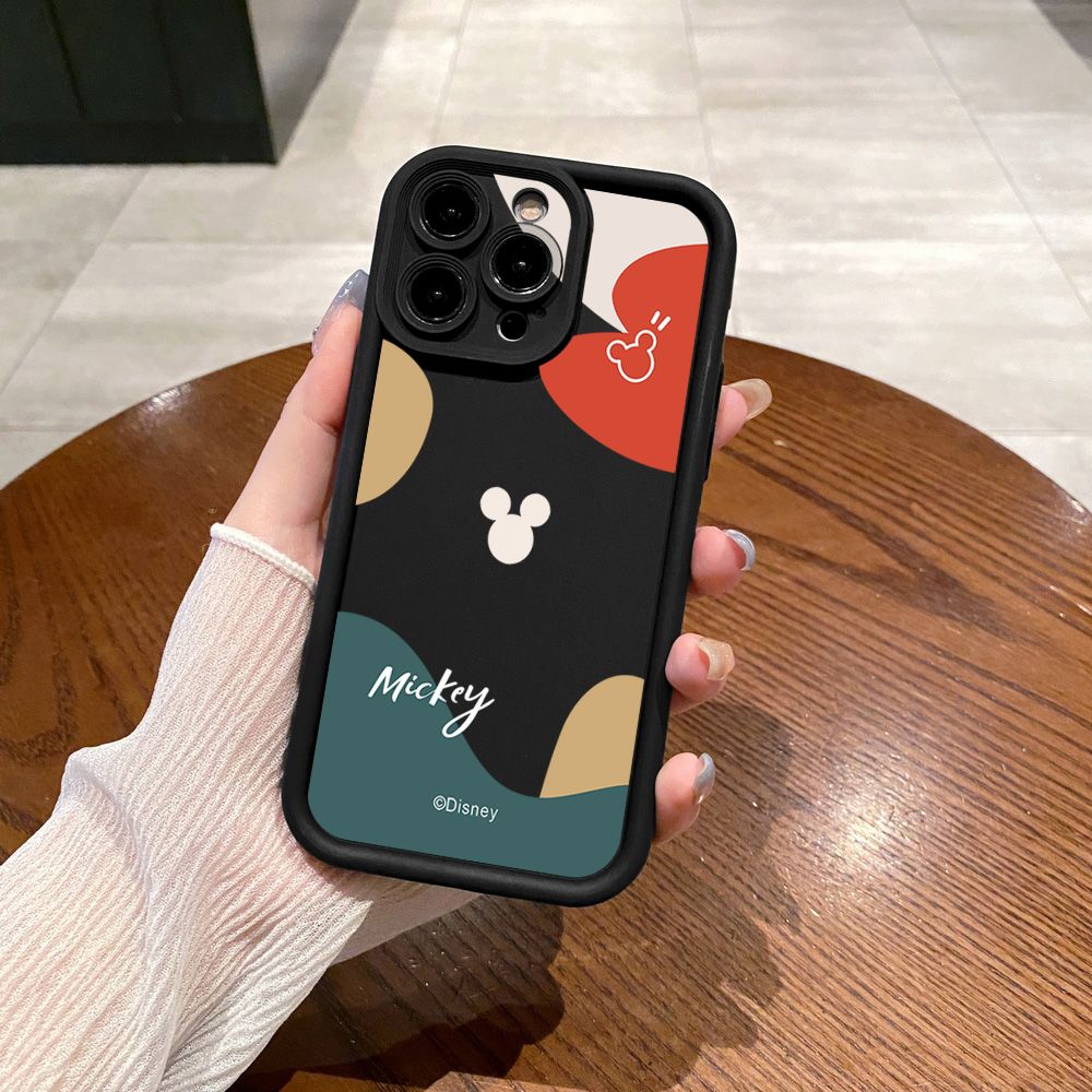 for Realme C67 C53 C51 Note 50 C21Y C25Y C33 C30 C35 9i Morandi Couple Mickey Minnie Full Protective Phone Case Anti Drop Cover