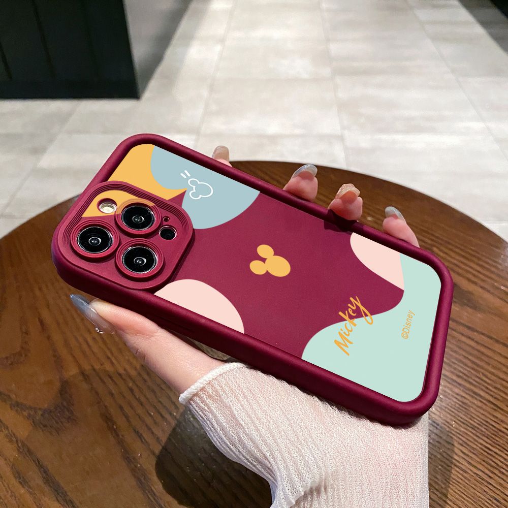 for Realme C67 C53 C51 Note 50 C21Y C25Y C33 C30 C35 9i Morandi Couple Mickey Minnie Full Protective Phone Case Anti Drop Cover