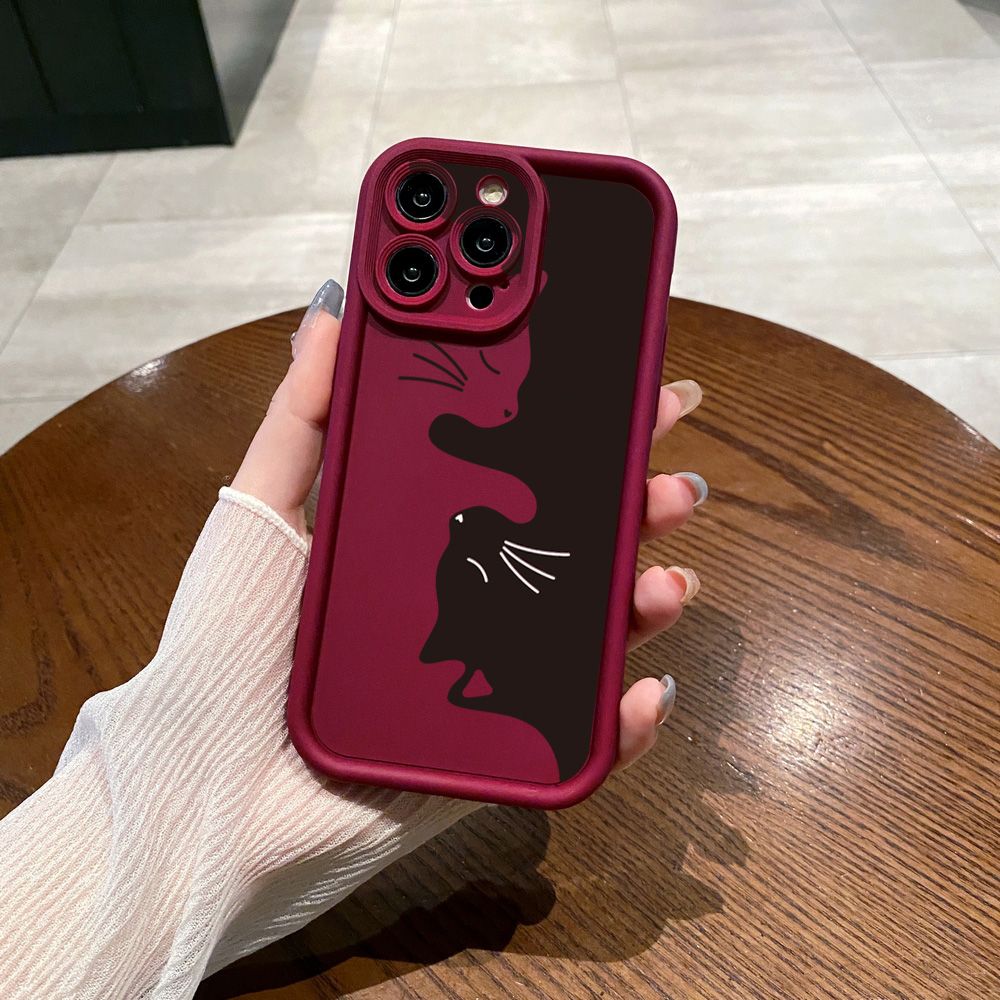 for Realme C67 C53 C51 Note 50 C21Y C25Y C33 C30 C35 9i Drawing Cat Flower Full Protective Phone Case Anti Drop Cover