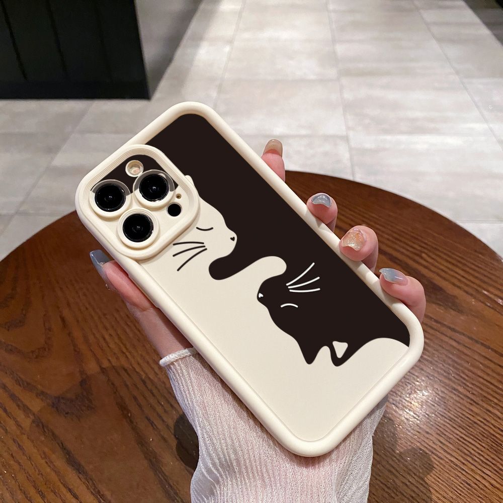 for Realme C67 C53 C51 Note 50 C21Y C25Y C33 C30 C35 9i Drawing Cat Flower Full Protective Phone Case Anti Drop Cover