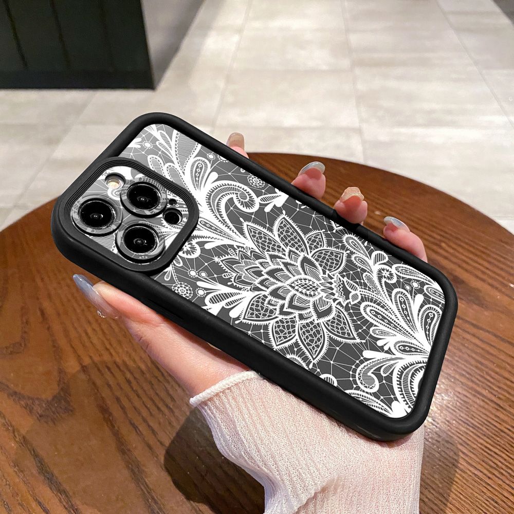 for Realme C67 C53 C51 Note 50 C21Y C25Y C33 C30 C35 9i Drawing Cat Flower Full Protective Phone Case Anti Drop Cover