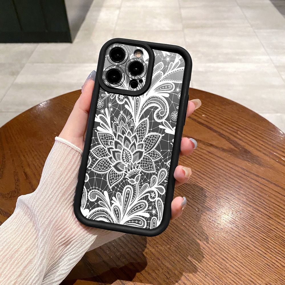 for Infinix Hot 40i 40 Pro 30 Play Note 30 Smart 8 Drawing Cat Flower Full Protective Phone Case Anti Drop Cover