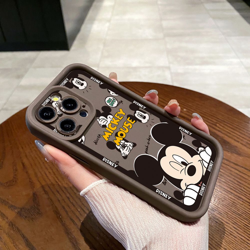 for Samsung Galaxy S24 S23 Ultra S22 Plus S21 FE S20 Funny Purple Minnie Mickey Full Protective Phone Case Anti Drop Cover