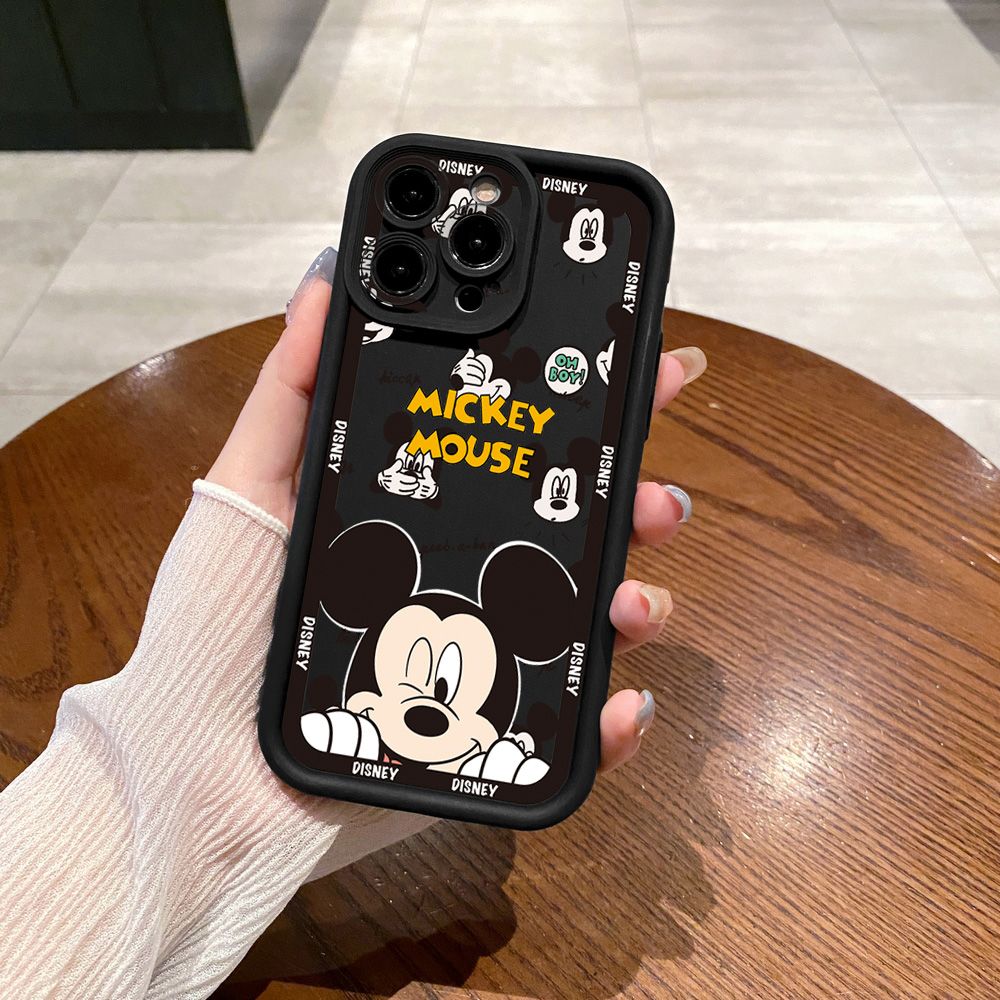 for Samsung Galaxy S24 S23 Ultra S22 Plus S21 FE S20 Funny Purple Minnie Mickey Full Protective Phone Case Anti Drop Cover