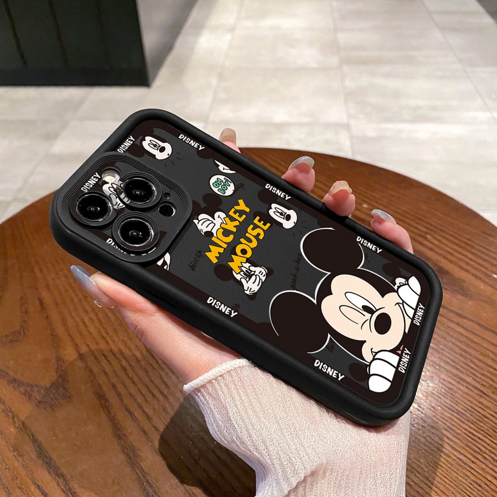 for Samsung Galaxy S24 S23 Ultra S22 Plus S21 FE S20 Funny Purple Minnie Mickey Full Protective Phone Case Anti Drop Cover