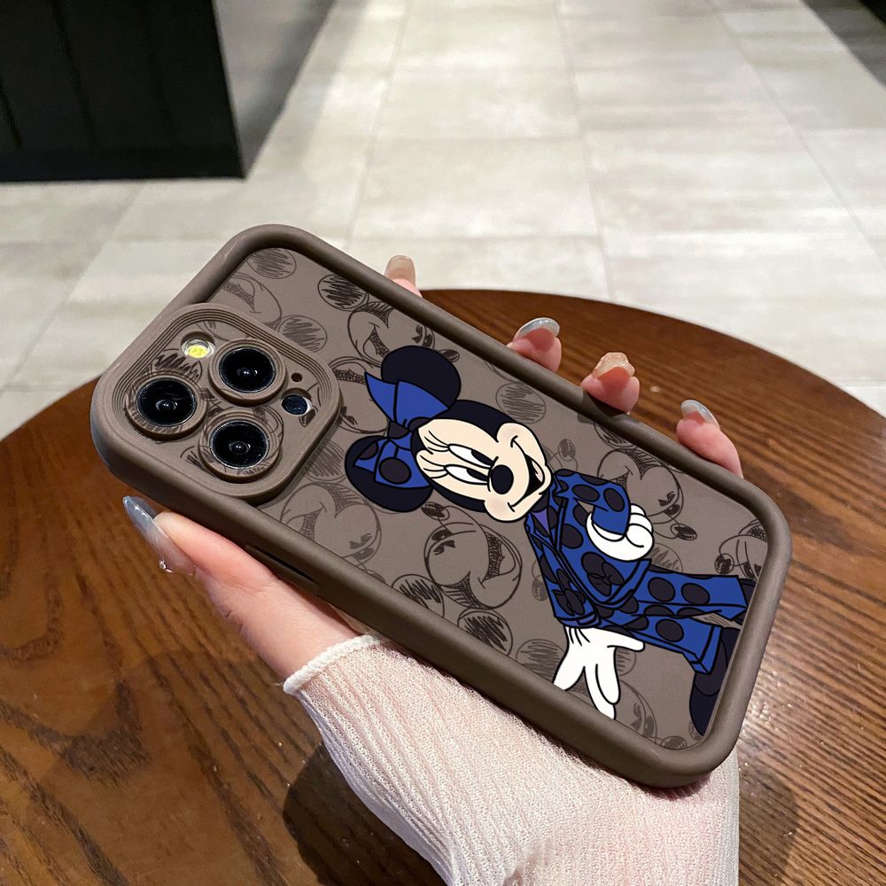 for Realme C67 C53 C51 Note 50 C21Y C25Y C33 C30 C35 9i Glass Mickey Minnie Full Protective Phone Case Anti Drop Cover