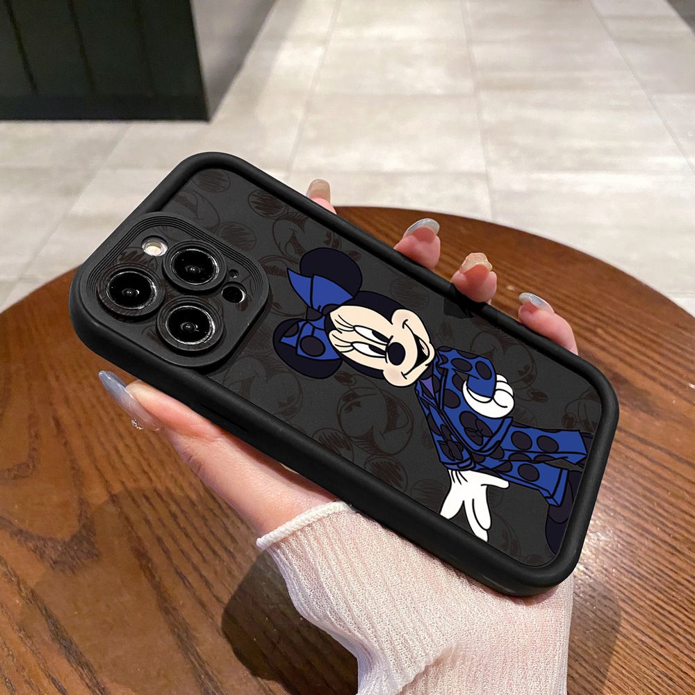 for Realme C67 C53 C51 Note 50 C21Y C25Y C33 C30 C35 9i Glass Mickey Minnie Full Protective Phone Case Anti Drop Cover
