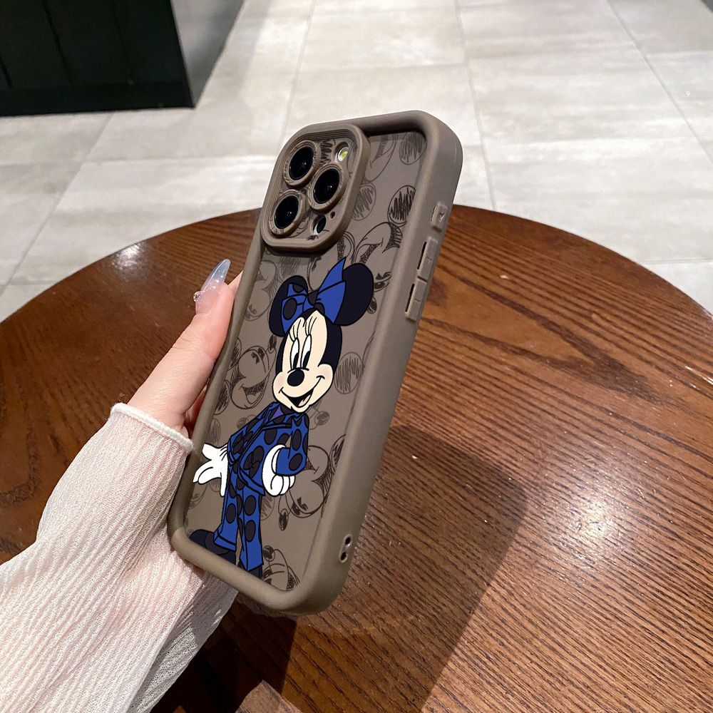 for Realme C67 C53 C51 Note 50 C21Y C25Y C33 C30 C35 9i Glass Mickey Minnie Full Protective Phone Case Anti Drop Cover