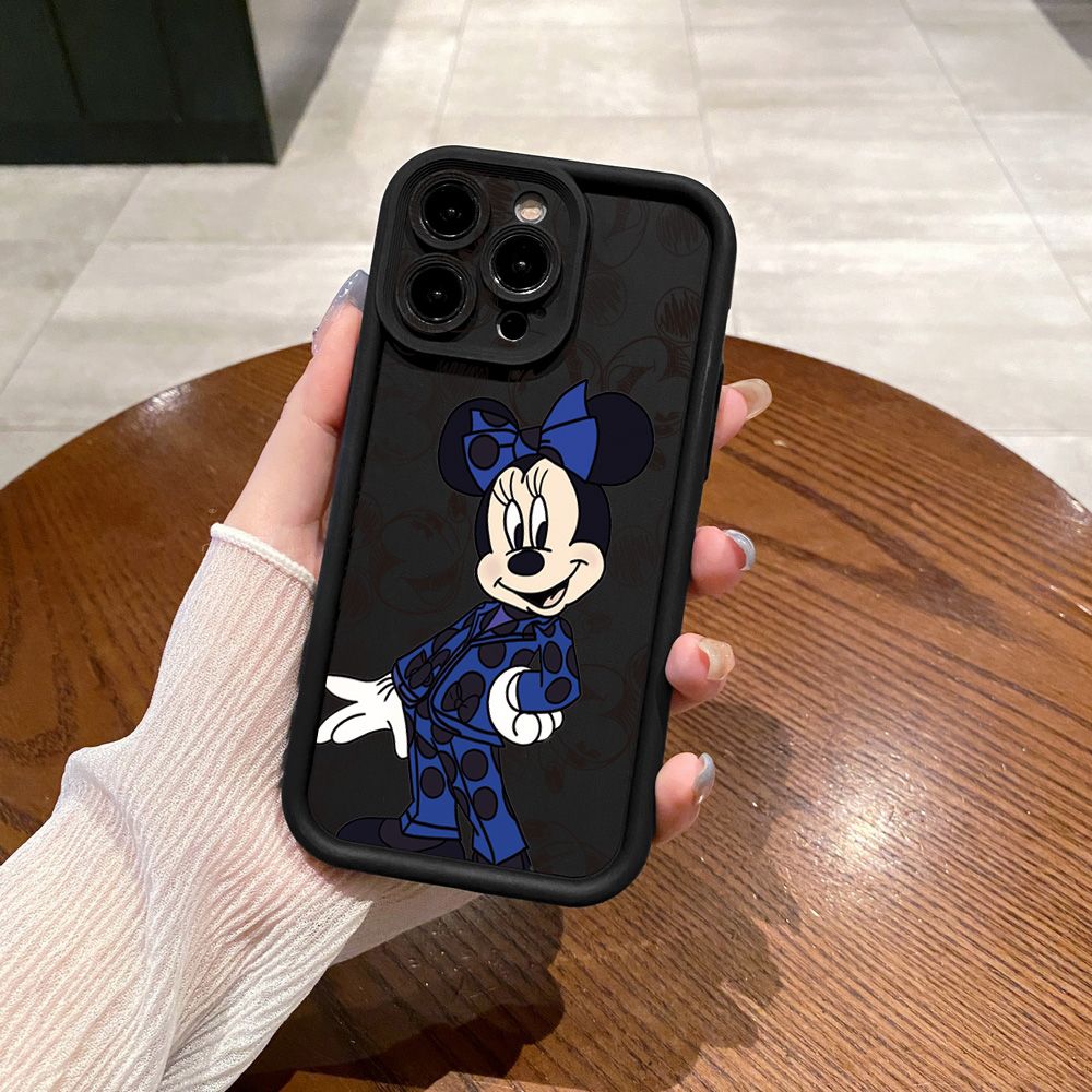 for Realme C67 C53 C51 Note 50 C21Y C25Y C33 C30 C35 9i Glass Mickey Minnie Full Protective Phone Case Anti Drop Cover