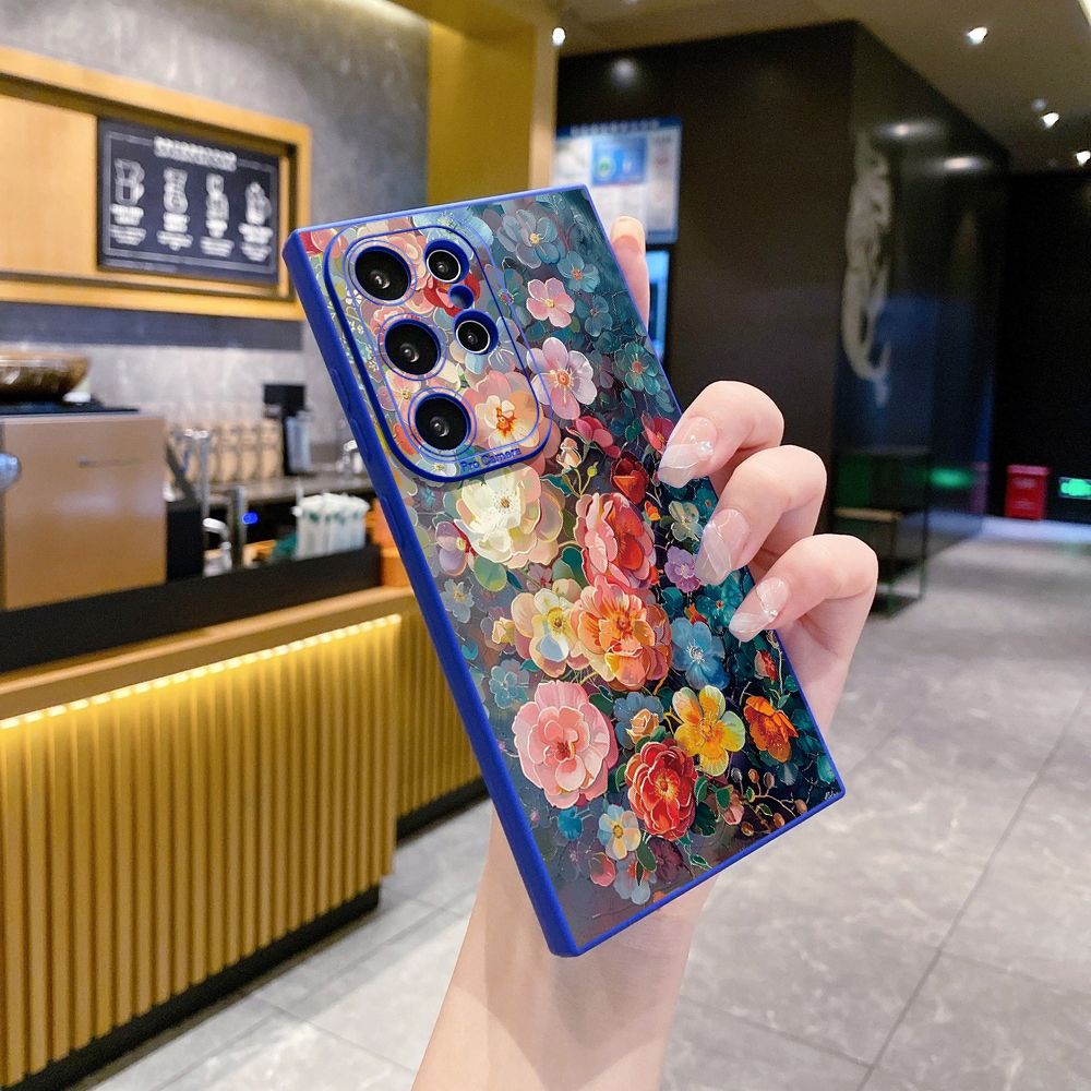 for Samsung Galaxy S24 S23 Ultra S22 Plus Note 20 S21 FE S20 Luxury Flower Full Protective Case Anti Drop Cover