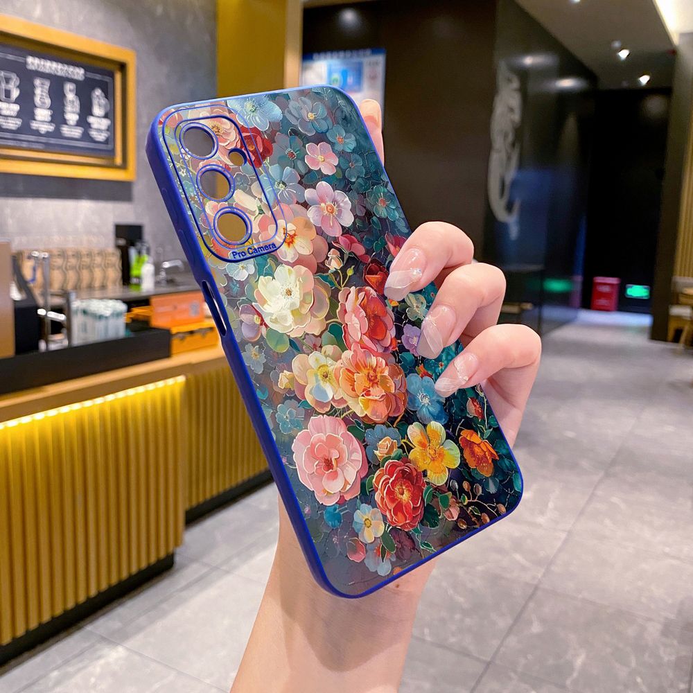 for Samsung Galaxy A15 A05 A35 A55 A04E A14 A24 A34 A54 A33 A53 A73 5G A32 A52S A72 A31 A51 A71 A11 A50 A03S Luxury Flower Full Protective Case Anti Drop Cover