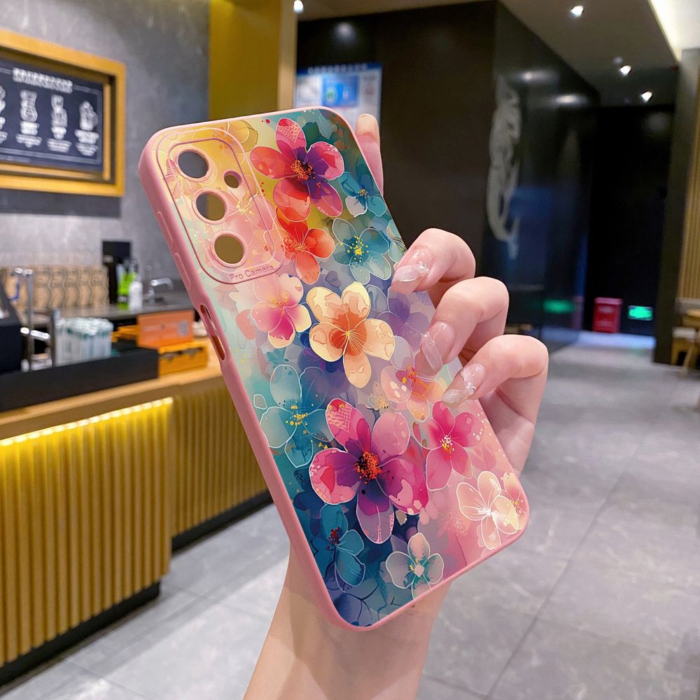 for Samsung Galaxy A15 A05 A35 A55 A04E A14 A24 A34 A54 A33 A53 A73 5G A32 A52S A72 A31 A51 A71 A11 A50 A03S Luxury Flower Full Protective Case Anti Drop Cover