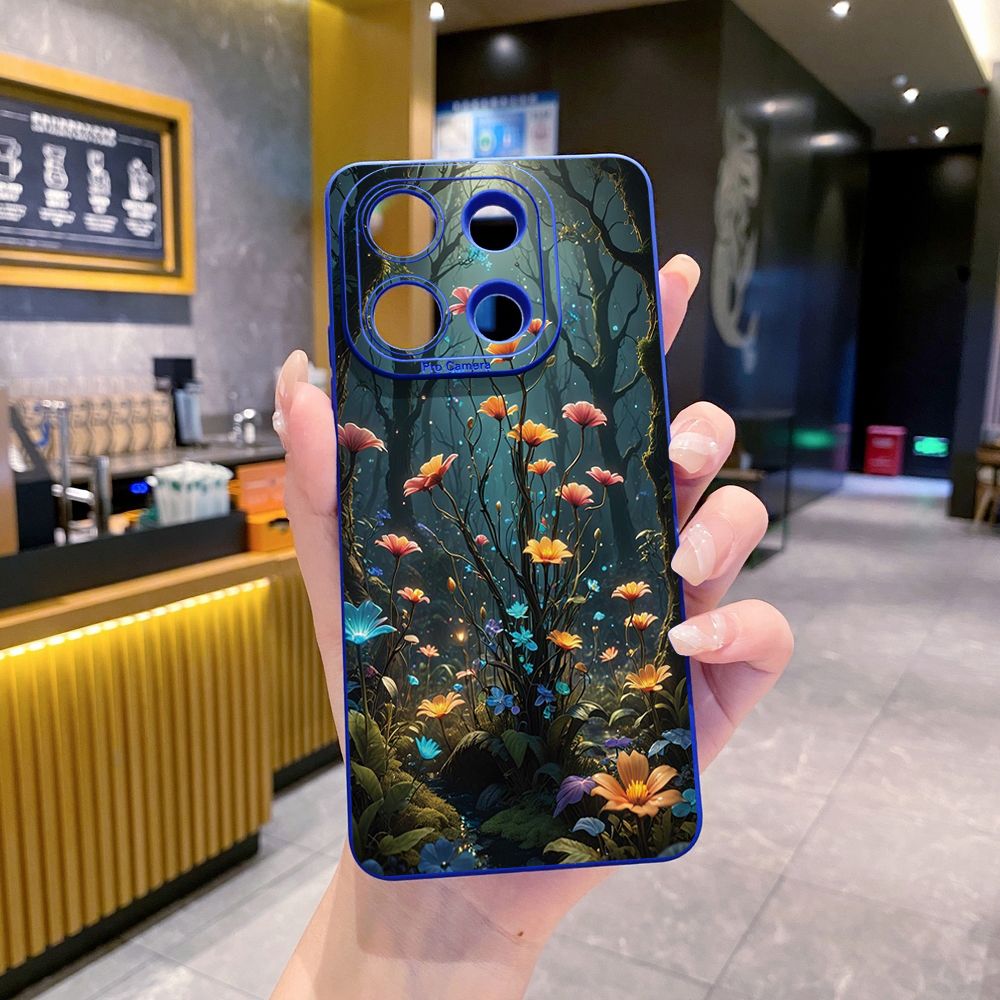 for Xiaomi Redmi Note 13 12 Pro 5G 12S 11S 13C A1 10 Pro 4G 10S Redmi 10C 9C 9S A2 Forest Liquid Flower Full Protective Case Anti Drop Cover