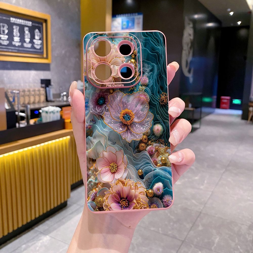 for Xiaomi Redmi Note 13 12 Pro 5G 12S 11S 13C A1 10 Pro 4G 10S Redmi 10C 9C 9S A2 Forest Liquid Flower Full Protective Case Anti Drop Cover