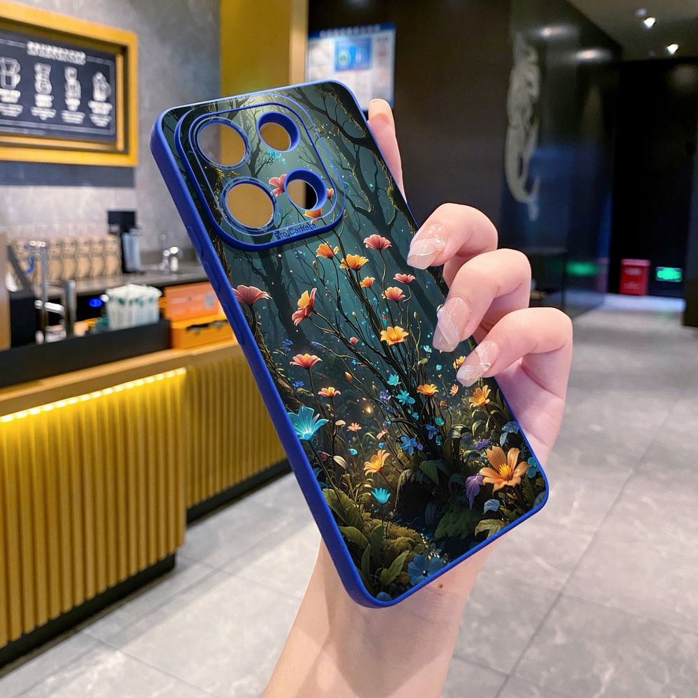 for Xiaomi Redmi Note 13 12 Pro 5G 12S 11S 13C A1 10 Pro 4G 10S Redmi 10C 9C 9S A2 Forest Liquid Flower Full Protective Case Anti Drop Cover
