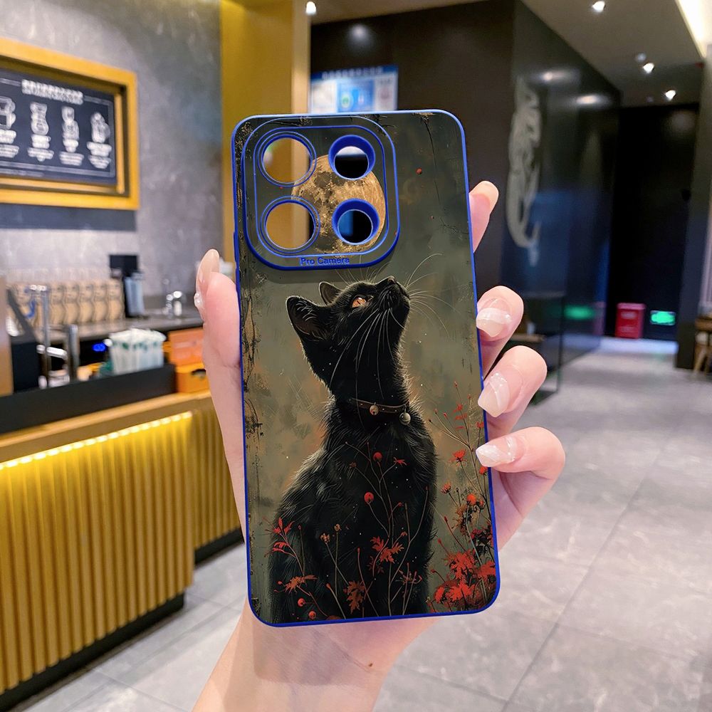 for Xiaomi Redmi Note 13 12 Pro 5G 12S 11S 13C A1 10 Pro 4G 10S Redmi 10C 9C 9S A2 Cat Girl Ballon Full Protective Case Anti Drop Cover