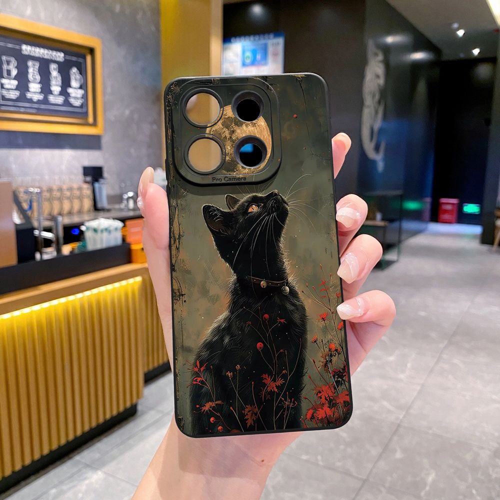 for Xiaomi Redmi Note 13 12 Pro 5G 12S 11S 13C A1 10 Pro 4G 10S Redmi 10C 9C 9S A2 Cat Girl Ballon Full Protective Case Anti Drop Cover
