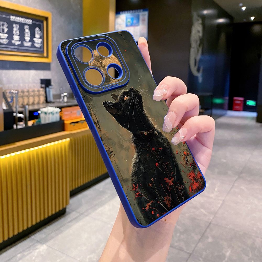 for Xiaomi Redmi Note 13 12 Pro 5G 12S 11S 13C A1 10 Pro 4G 10S Redmi 10C 9C 9S A2 Cat Girl Ballon Full Protective Case Anti Drop Cover