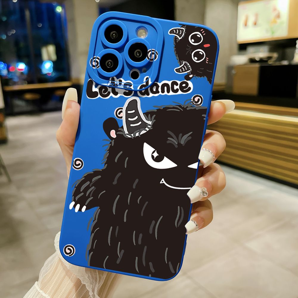 for iPhone 15 Pro Max 14 Plus 13 Pro Max 12 iPhone 11 XR 8 7 SE 2022 XS Max Let Dance Cookie Monster Full Protective Case Anti Drop Cover