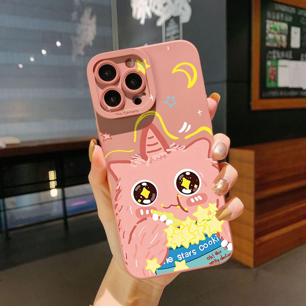 for iPhone 15 Pro Max 14 Plus 13 Pro Max 12 iPhone 11 XR 8 7 SE 2022 XS Max Let Dance Cookie Monster Full Protective Case Anti Drop Cover