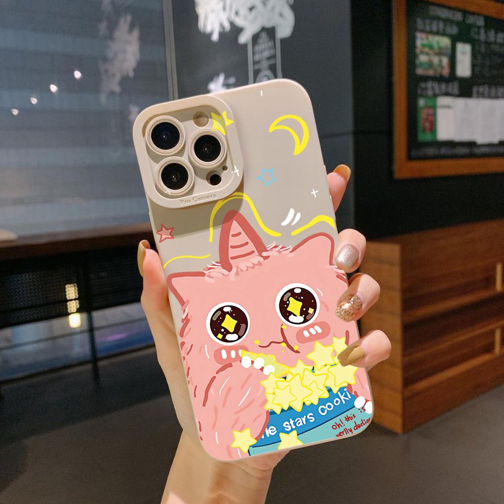 for iPhone 15 Pro Max 14 Plus 13 Pro Max 12 iPhone 11 XR 8 7 SE 2022 XS Max Let Dance Cookie Monster Full Protective Case Anti Drop Cover